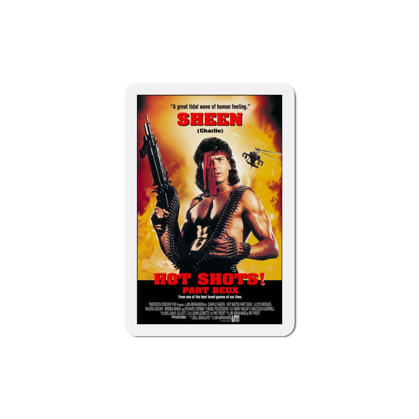 Hot Shots Part Deux 1993 Movie Poster Die-Cut Magnet-5" x 5"-The Sticker Space