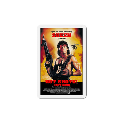 Hot Shots Part Deux 1993 Movie Poster Die-Cut Magnet-6 × 6"-The Sticker Space