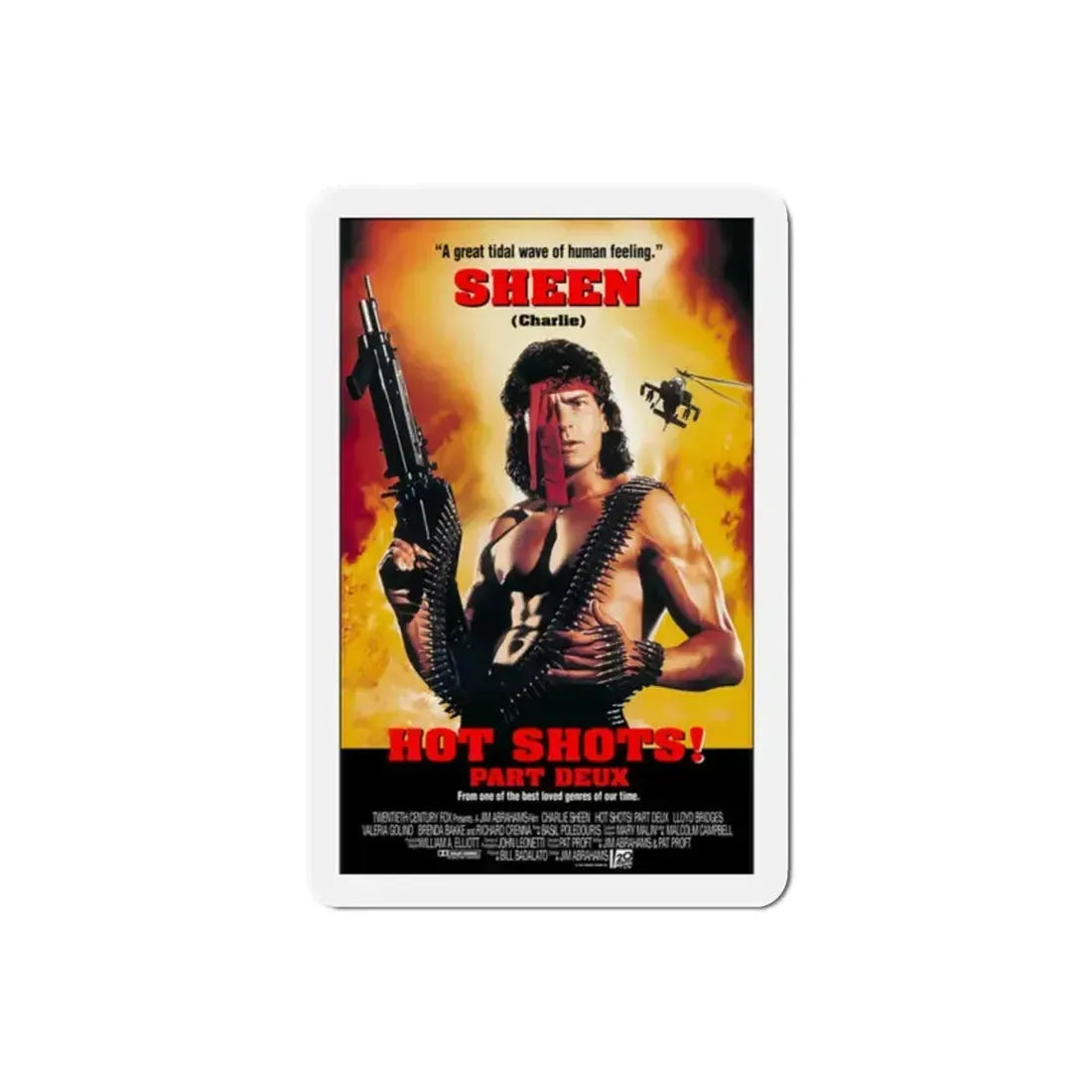 Hot Shots Part Deux 1993 Movie Poster Refrigerator Magnet 2 Inch - The Sticker Space