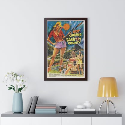 HOT SUMMER IN BAREFOOT COUNTY 1974 - Framed Movie Poster-The Sticker Space