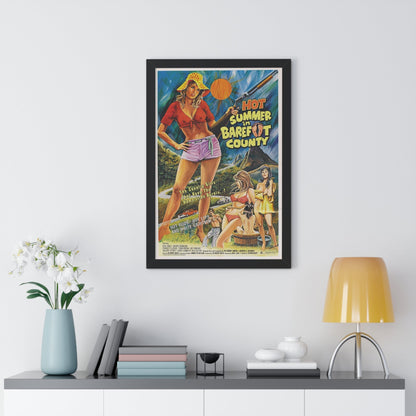 HOT SUMMER IN BAREFOOT COUNTY 1974 - Framed Movie Poster-The Sticker Space