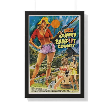 HOT SUMMER IN BAREFOOT COUNTY 1974 - Framed Movie Poster - The Sticker Space