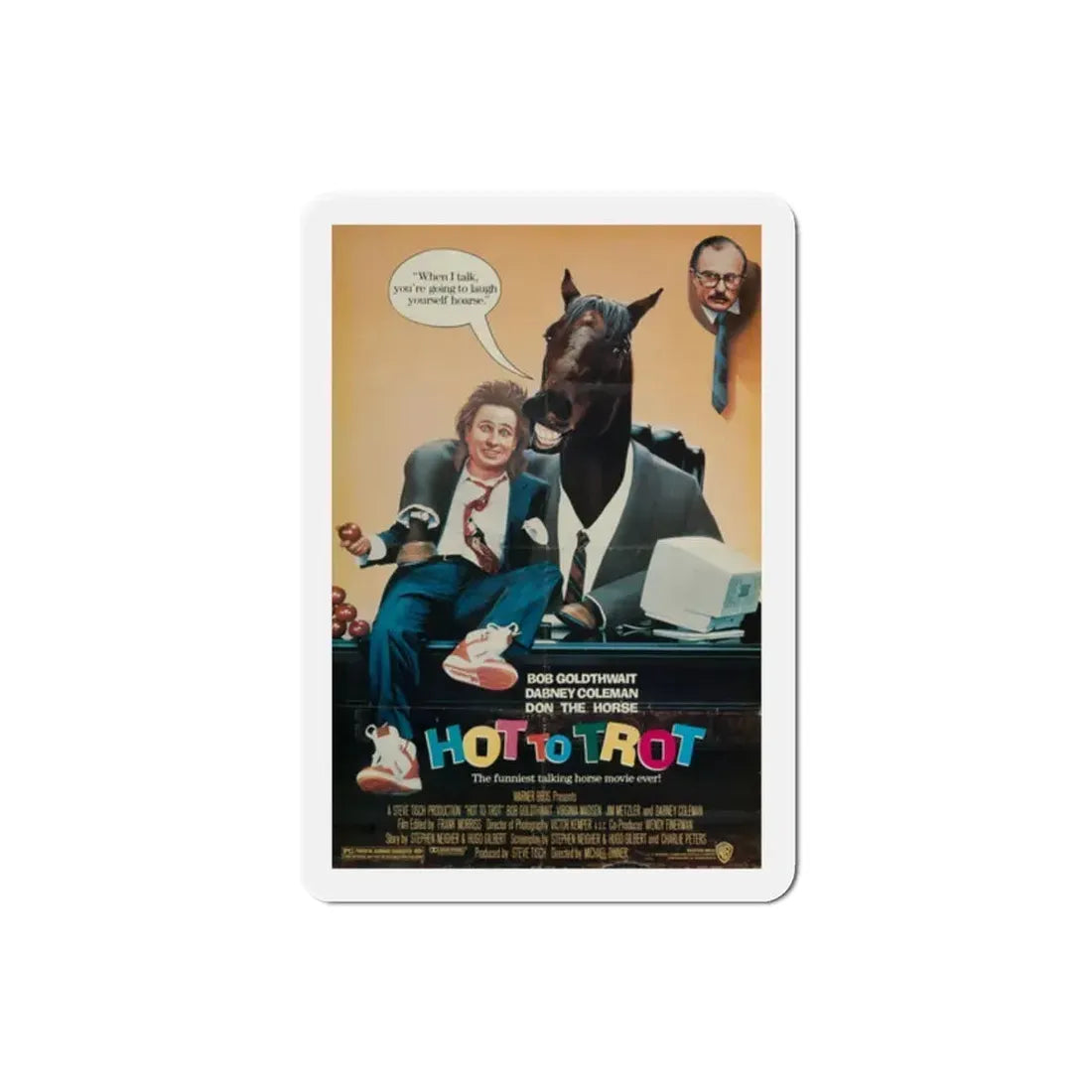 Hot to Trot 1988 Movie Poster Refrigerator Magnet 2 Inch - The Sticker Space
