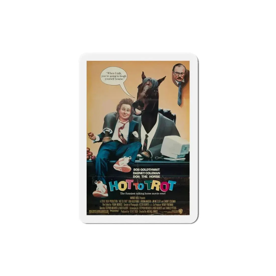 Hot to Trot 1988 Movie Poster Refrigerator Magnet - The Sticker Space