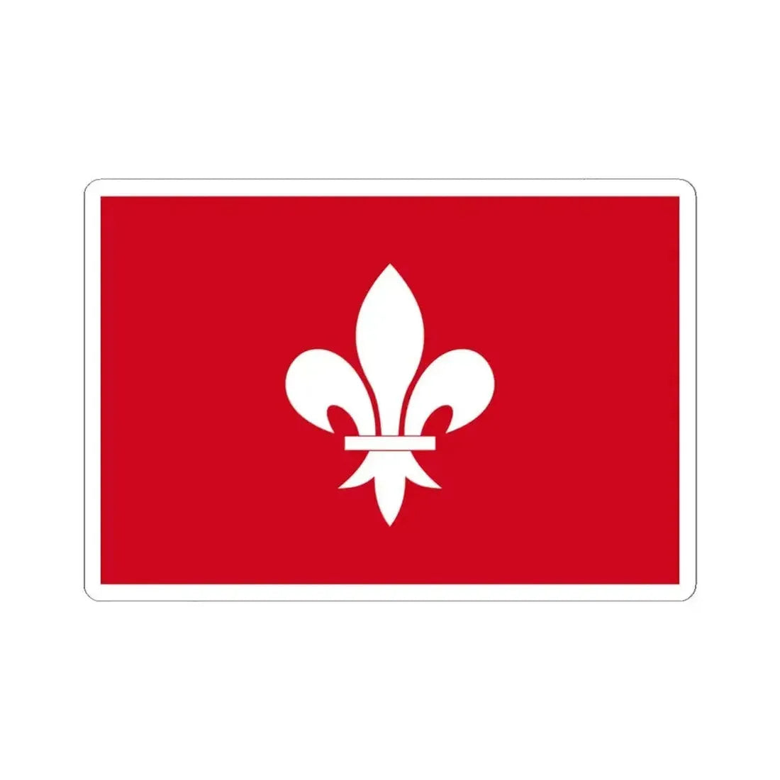 Houffalize vlag (Belgium) STICKER Vinyl Kiss-Cut Decal 4 Inch White - The Sticker Space