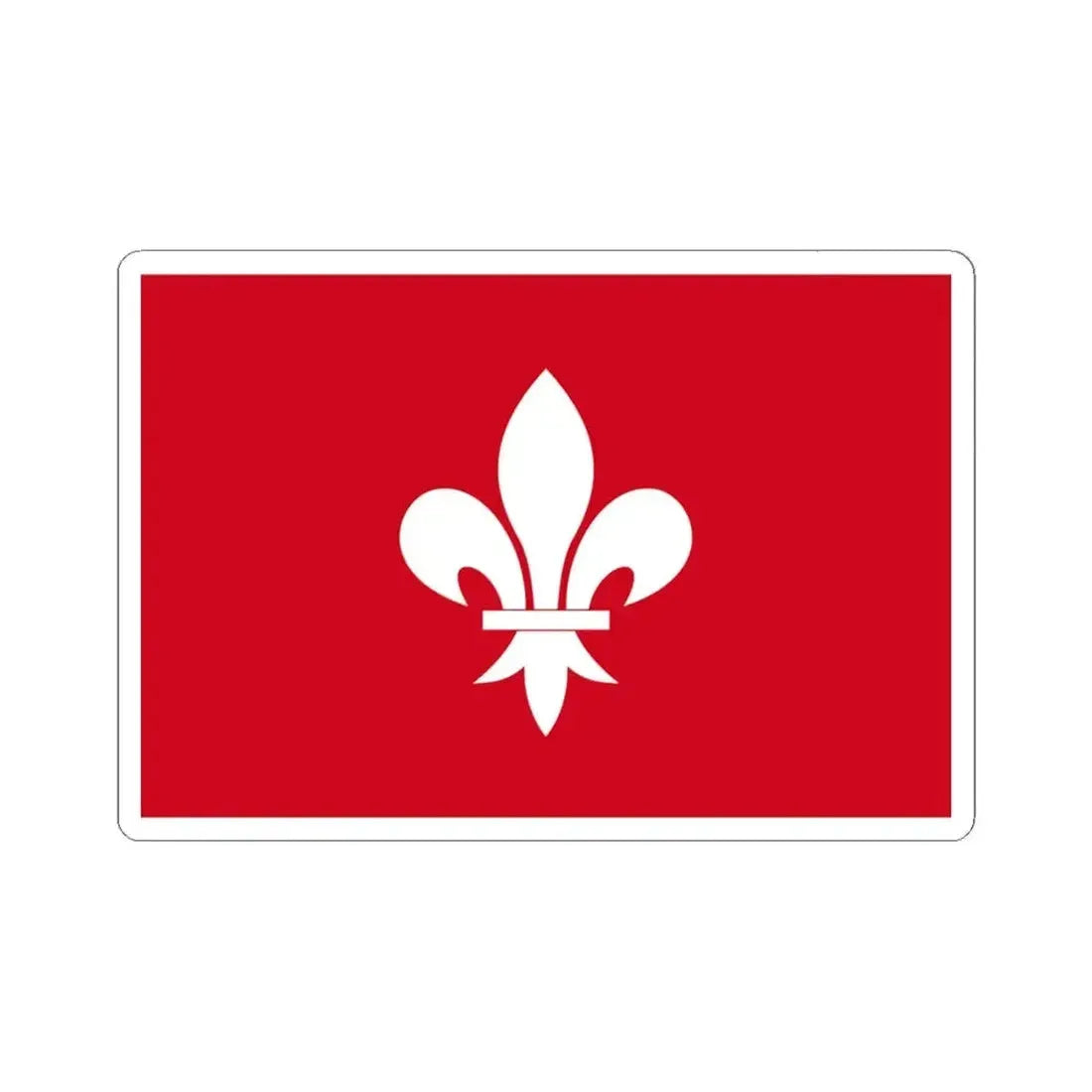 Houffalize vlag (Belgium) STICKER Vinyl Kiss-Cut Decal 6 Inch White - The Sticker Space