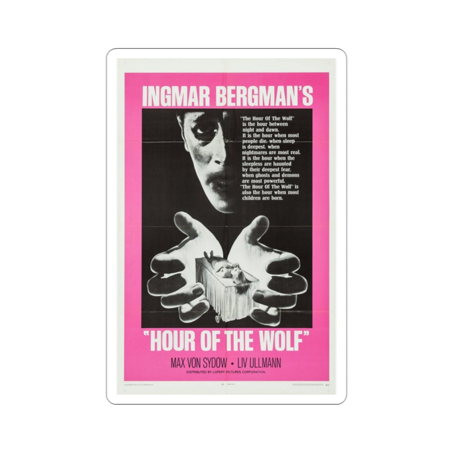 Hour of the Wolf 1968 Movie Poster STICKER Vinyl Die-Cut Decal-2 Inch-The Sticker Space