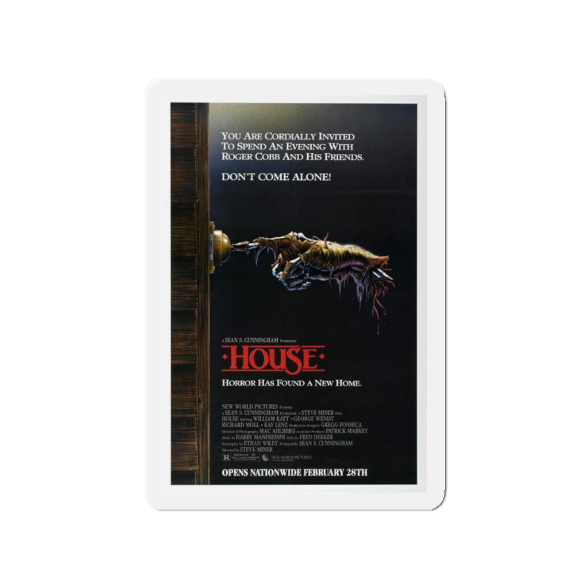 HOUSE 1985 Movie Poster - Refrigerator Magnet-2" x 2"-Die-Cut-1 pc-The Sticker Space