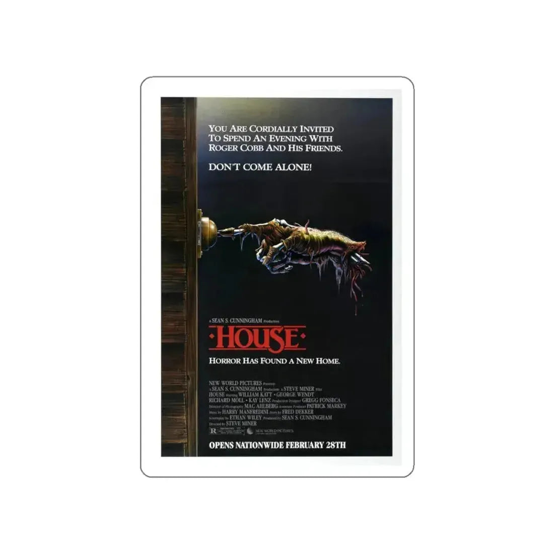 HOUSE 1985 Movie Poster STICKER Vinyl Die-Cut Decal 5 Inch - The Sticker Space