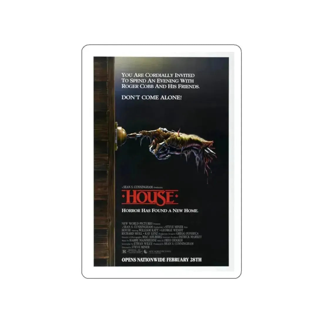 HOUSE 1985 Movie Poster STICKER Vinyl Die-Cut Decal - The Sticker Space