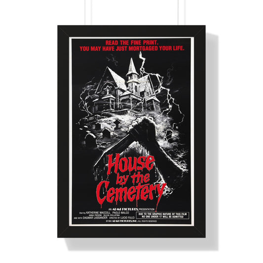 HOUSE BY THE CEMETERY 1981 - Framed Movie Poster-16″ x 24″-The Sticker Space