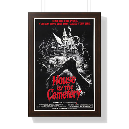 HOUSE BY THE CEMETERY 1981 - Framed Movie Poster-16″ x 24″-The Sticker Space