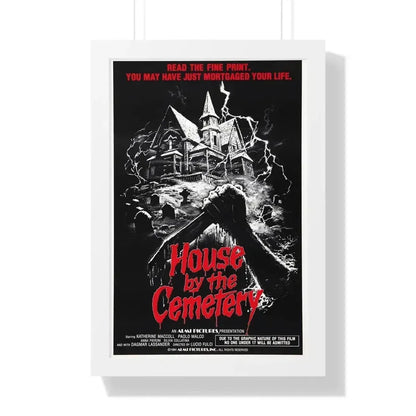 HOUSE BY THE CEMETERY 1981 - Framed Movie Poster 16″ x 24″ White - The Sticker Space