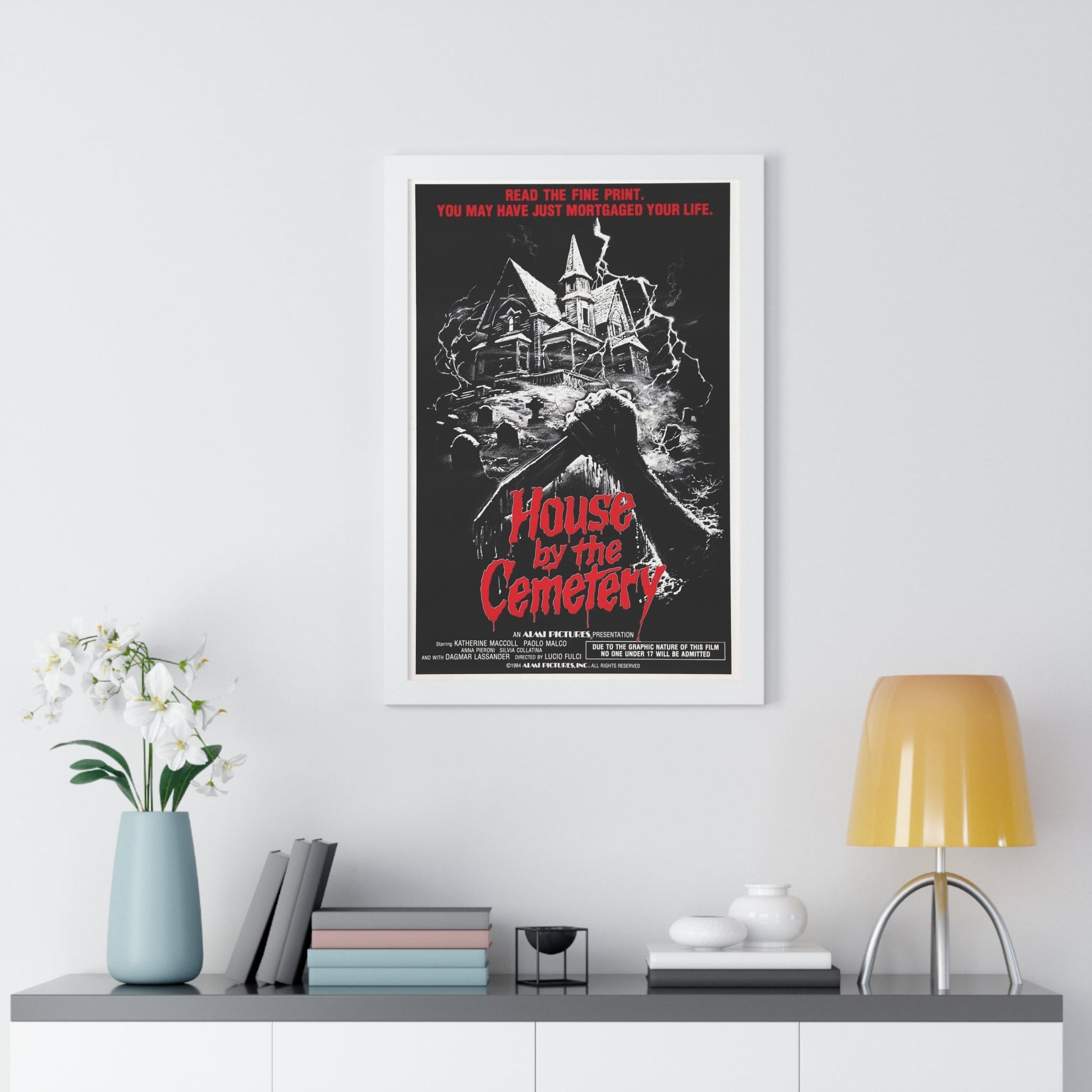 HOUSE BY THE CEMETERY 1981 - Framed Movie Poster-The Sticker Space