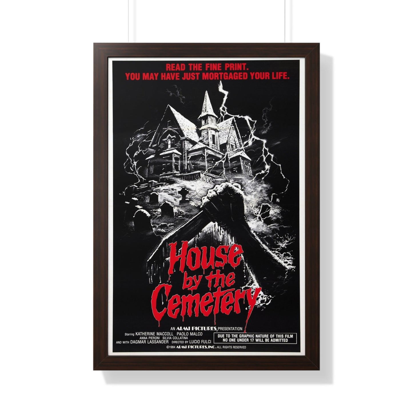 HOUSE BY THE CEMETERY 1981 - Framed Movie Poster-20" x 30"-The Sticker Space