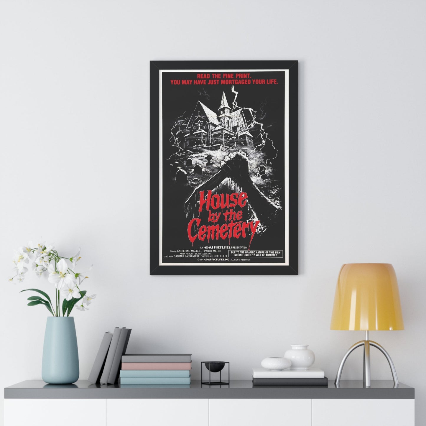 HOUSE BY THE CEMETERY 1981 - Framed Movie Poster-The Sticker Space