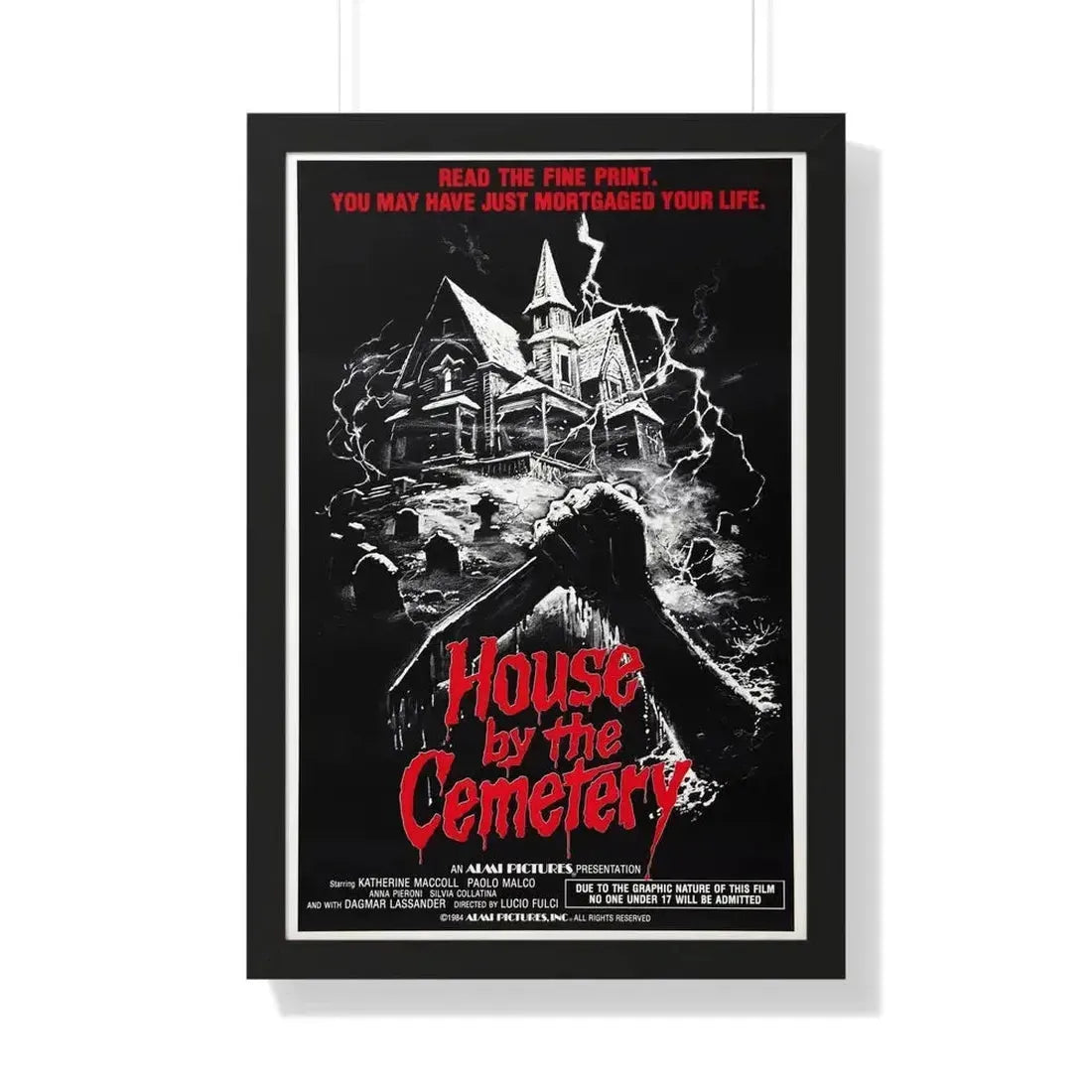 HOUSE BY THE CEMETERY 1981 - Framed Movie Poster - The Sticker Space