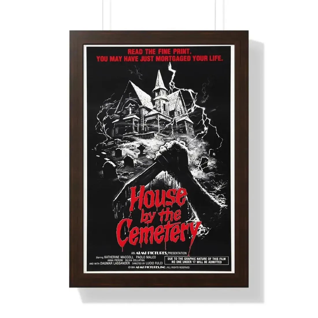 HOUSE BY THE CEMETERY 1981 - Framed Movie Poster - The Sticker Space