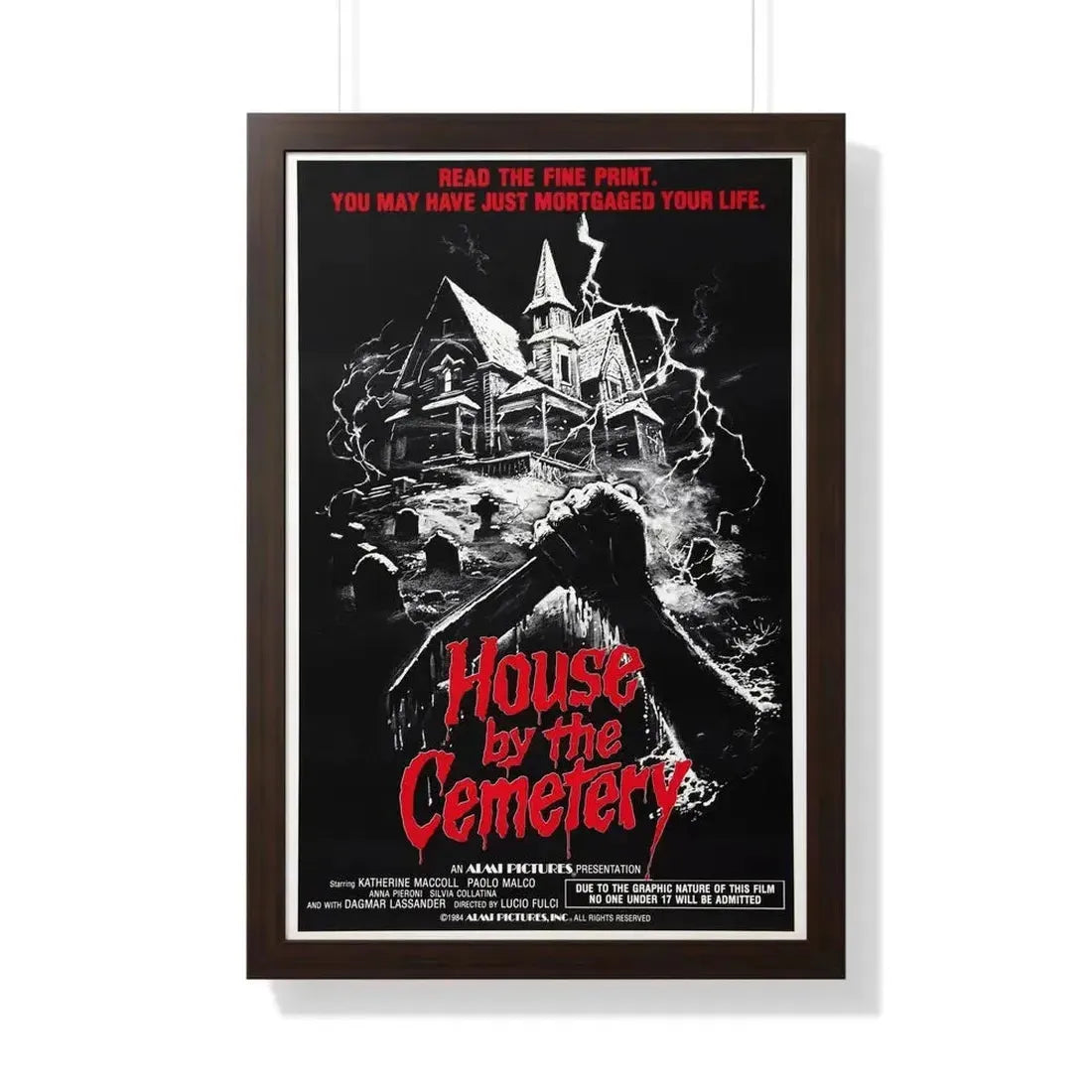 HOUSE BY THE CEMETERY 1981 - Framed Movie Poster - The Sticker Space