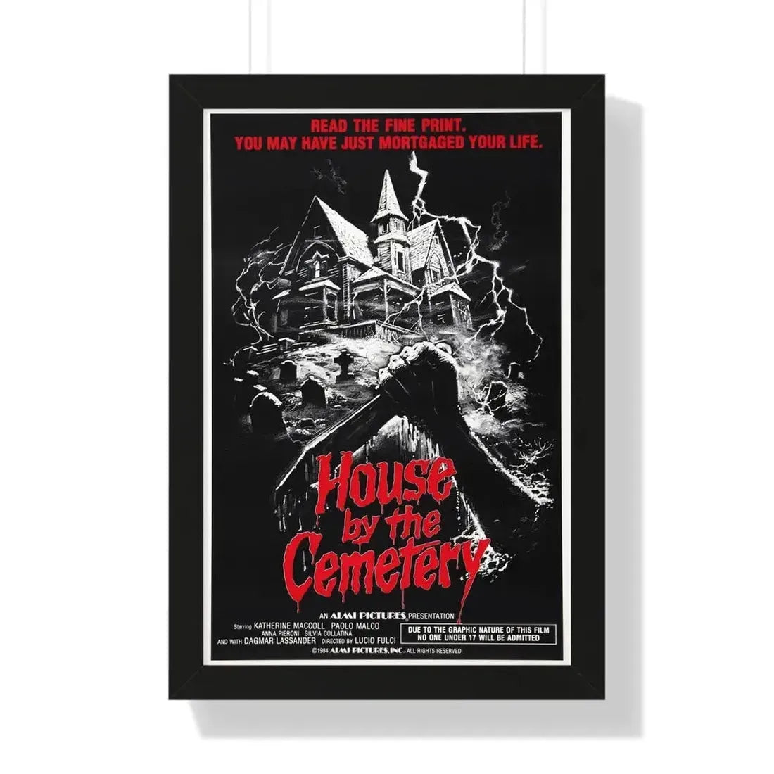 HOUSE BY THE CEMETERY 1981 - Framed Movie Poster - The Sticker Space