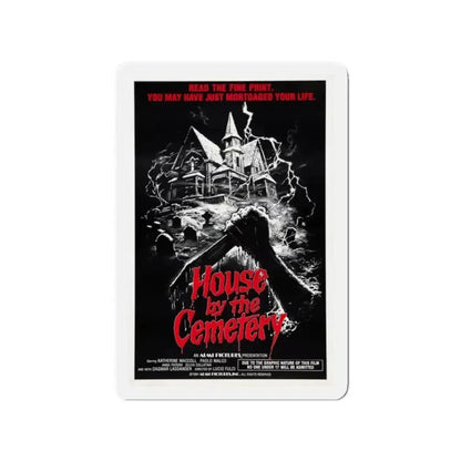 HOUSE BY THE CEMETERY 1981 Movie Poster - Refrigerator Magnet 2 Inch Die-Cut - The Sticker Space