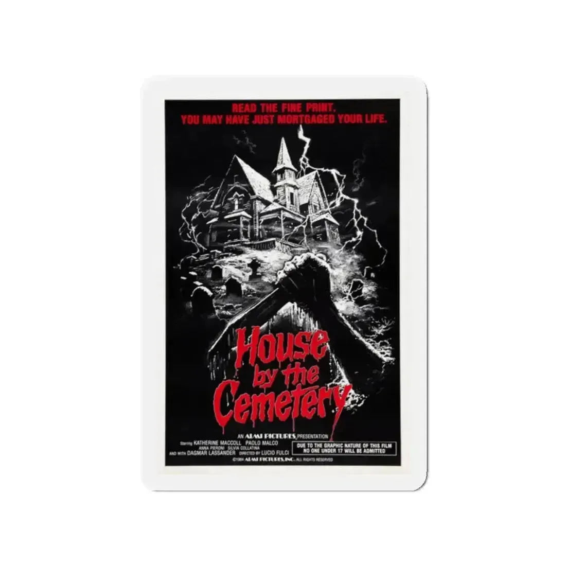 HOUSE BY THE CEMETERY 1981 Movie Poster - Refrigerator Magnet - The Sticker Space