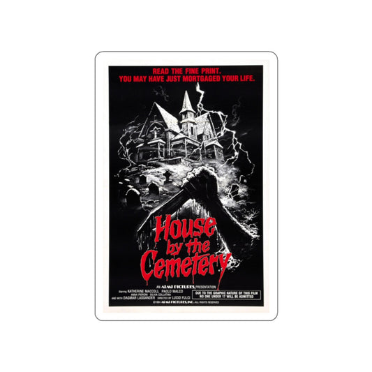 HOUSE BY THE CEMETERY 1981 Movie Poster STICKER Vinyl Die-Cut Decal-2 Inch-The Sticker Space