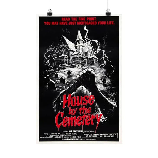 HOUSE BY THE CEMETERY 1981 - Paper Movie Poster 12″ x 18″ Matte - The Sticker Space