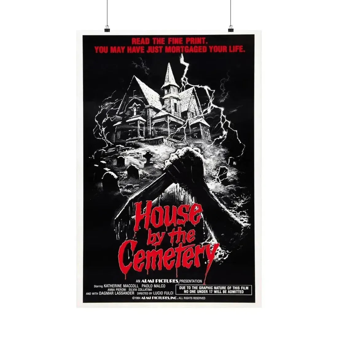 HOUSE BY THE CEMETERY 1981 - Paper Movie Poster 24″ x 36″ Matte - The Sticker Space