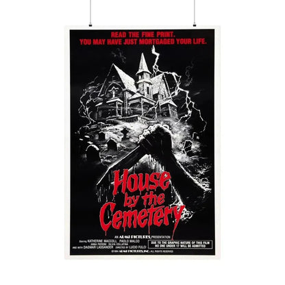 HOUSE BY THE CEMETERY 1981 - Paper Movie Poster 36" x 54" Matte - The Sticker Space