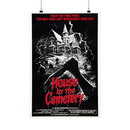 HOUSE BY THE CEMETERY 1981 - Paper Movie Poster - The Sticker Space