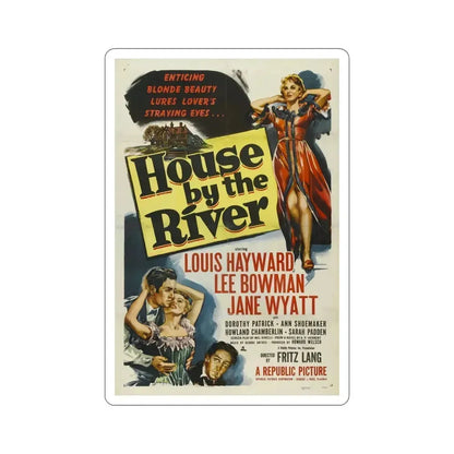 House by the River 1950 Movie Poster STICKER Vinyl Die-Cut Decal 5 Inch - The Sticker Space