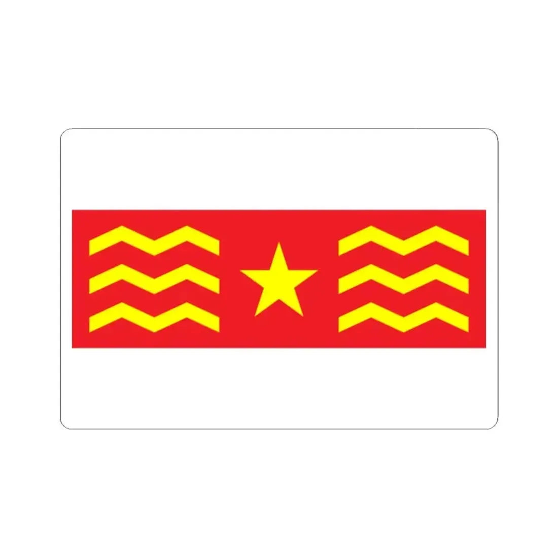 House Flag of COSCO 1960 - 1993 (China) STICKER Vinyl Kiss-Cut Decal 2 Inch White - The Sticker Space