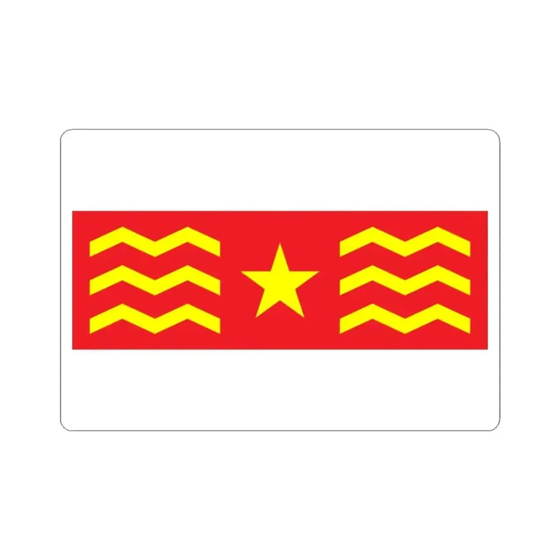 House Flag of COSCO 1960 - 1993 (China) STICKER Vinyl Kiss-Cut Decal 3 Inch White - The Sticker Space