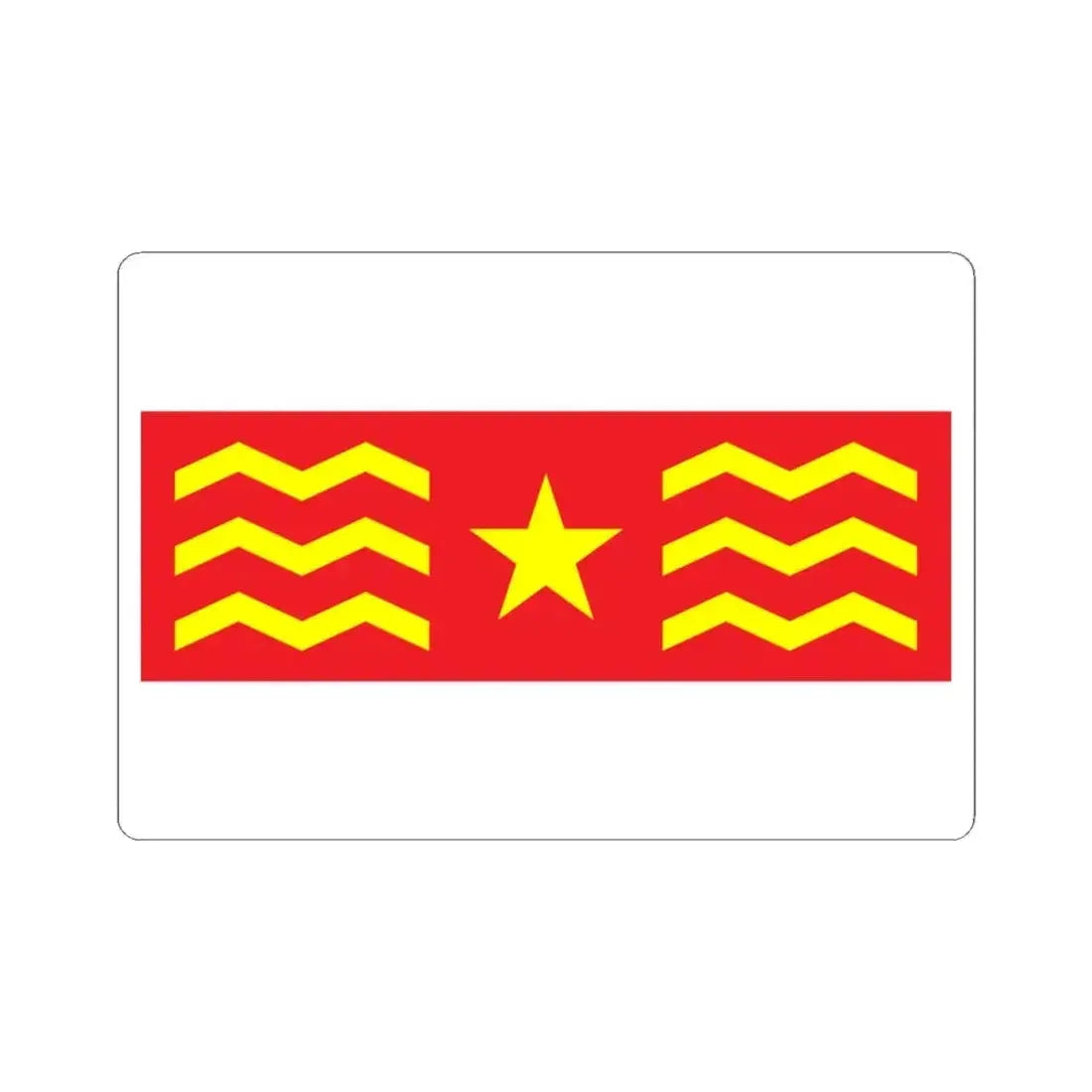 House Flag of COSCO 1960 - 1993 (China) STICKER Vinyl Kiss-Cut Decal 4 Inch White - The Sticker Space