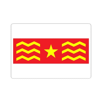 House Flag of COSCO 1960 - 1993 (China) STICKER Vinyl Kiss-Cut Decal 4 Inch White - The Sticker Space