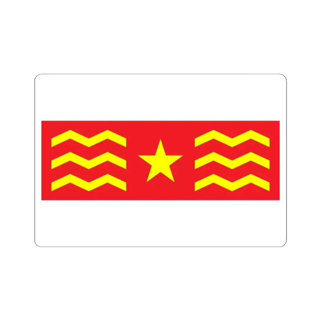 House Flag of COSCO 1960 - 1993 (China) STICKER Vinyl Kiss-Cut Decal 6 Inch White - The Sticker Space