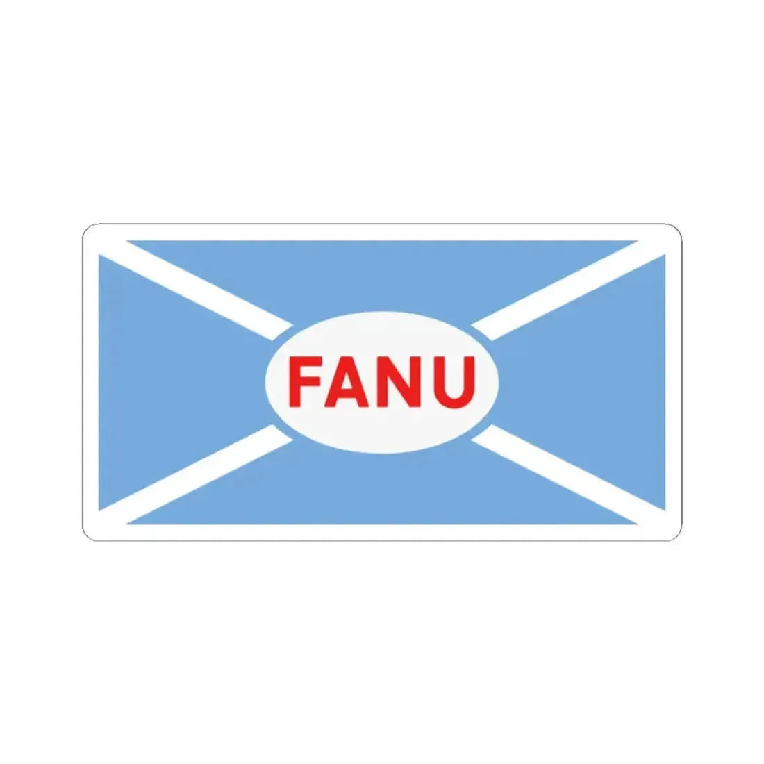 House flag of the Argentine Overseas Shipping Fleet FANU (Argentina) STICKER Vinyl Kiss-Cut Decal 2 Inch White - The Sticker Space