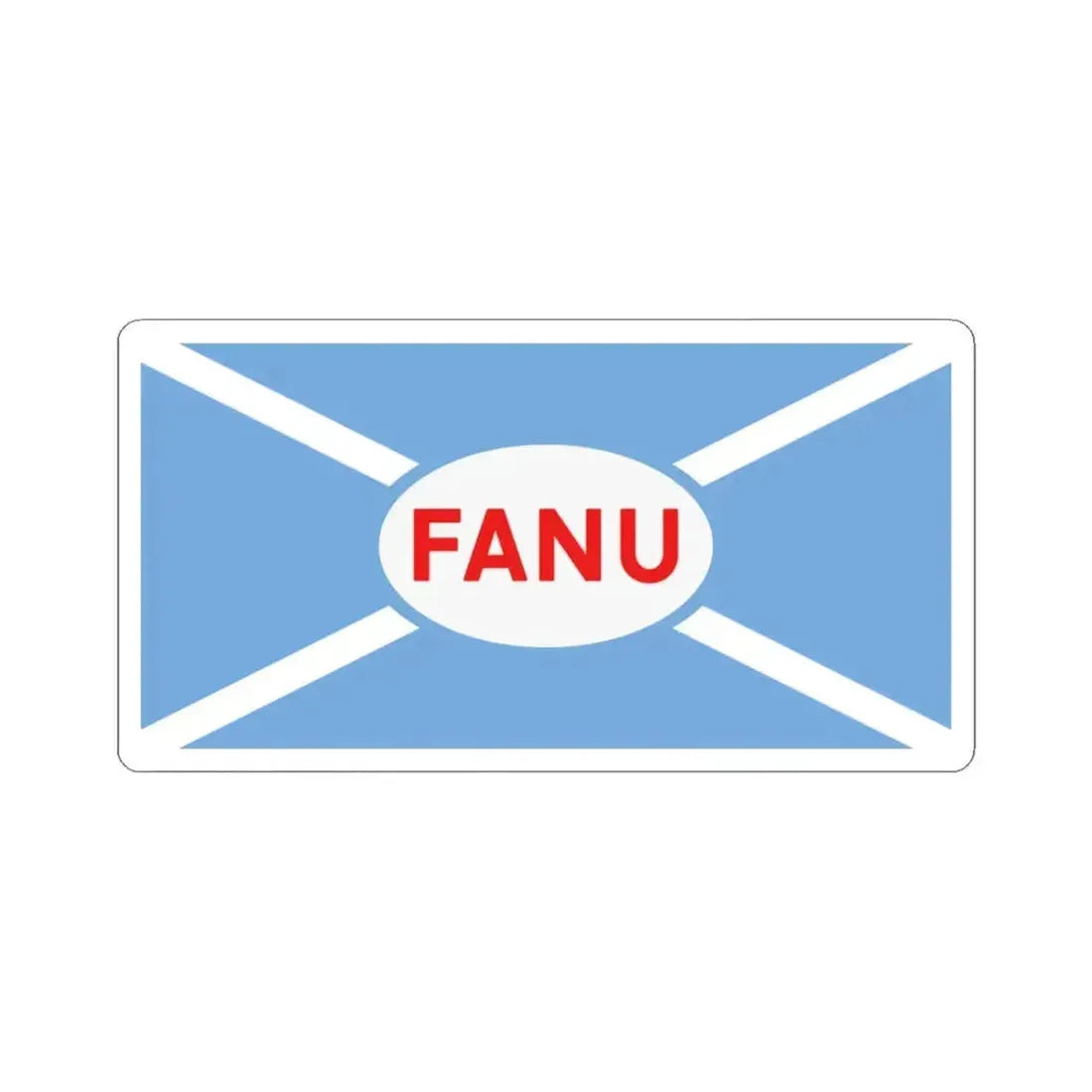 House flag of the Argentine Overseas Shipping Fleet FANU (Argentina) STICKER Vinyl Kiss-Cut Decal 3 Inch White - The Sticker Space