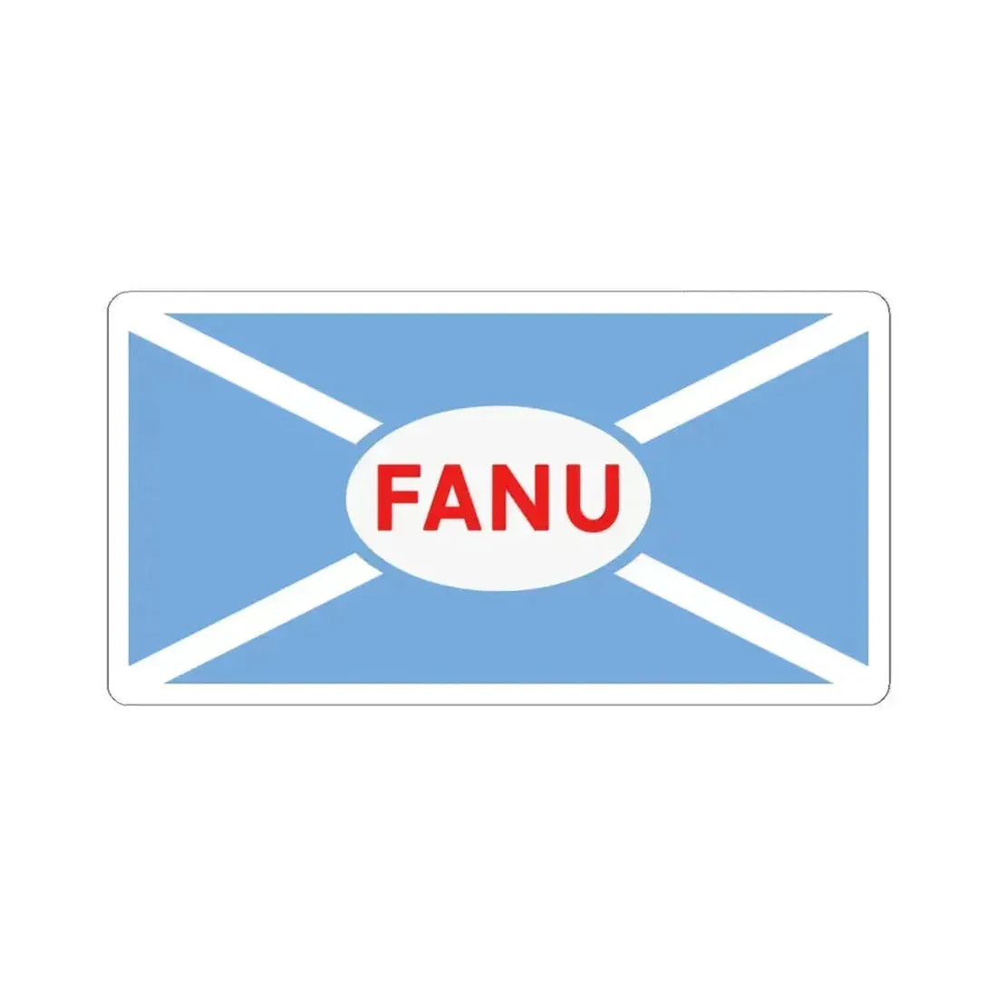 House flag of the Argentine Overseas Shipping Fleet FANU (Argentina) STICKER Vinyl Kiss-Cut Decal 4 Inch White - The Sticker Space