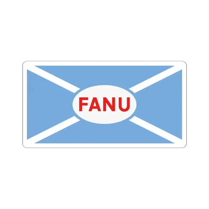 House flag of the Argentine Overseas Shipping Fleet FANU (Argentina) STICKER Vinyl Kiss-Cut Decal 4 Inch White - The Sticker Space