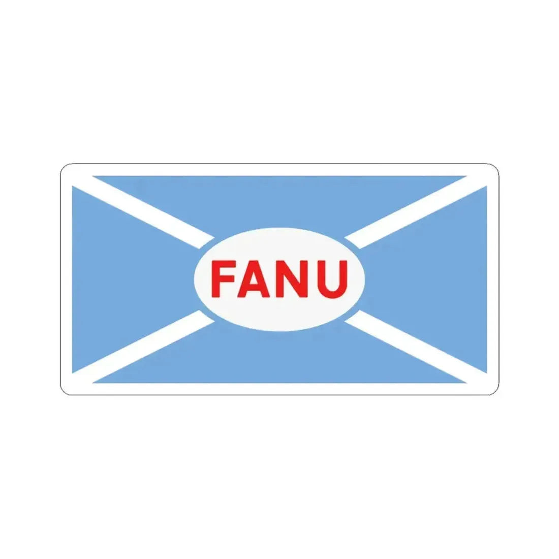 House flag of the Argentine Overseas Shipping Fleet FANU (Argentina) STICKER Vinyl Kiss-Cut Decal 6 Inch White - The Sticker Space
