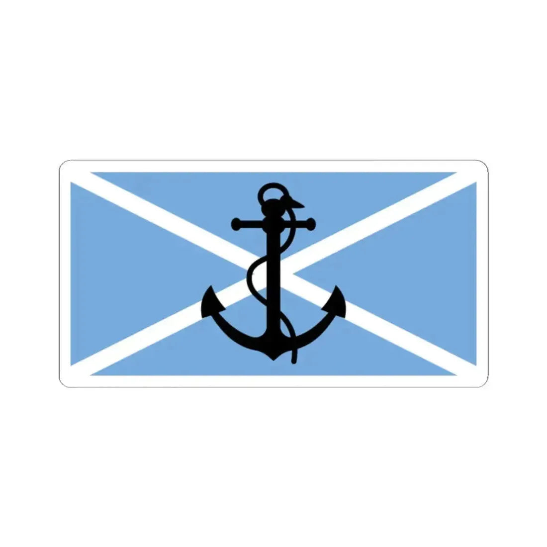 House flag of the Argentine Shipping Lines Company ELMA (Argentina) STICKER Vinyl Kiss-Cut Decal 2 Inch White - The Sticker Space