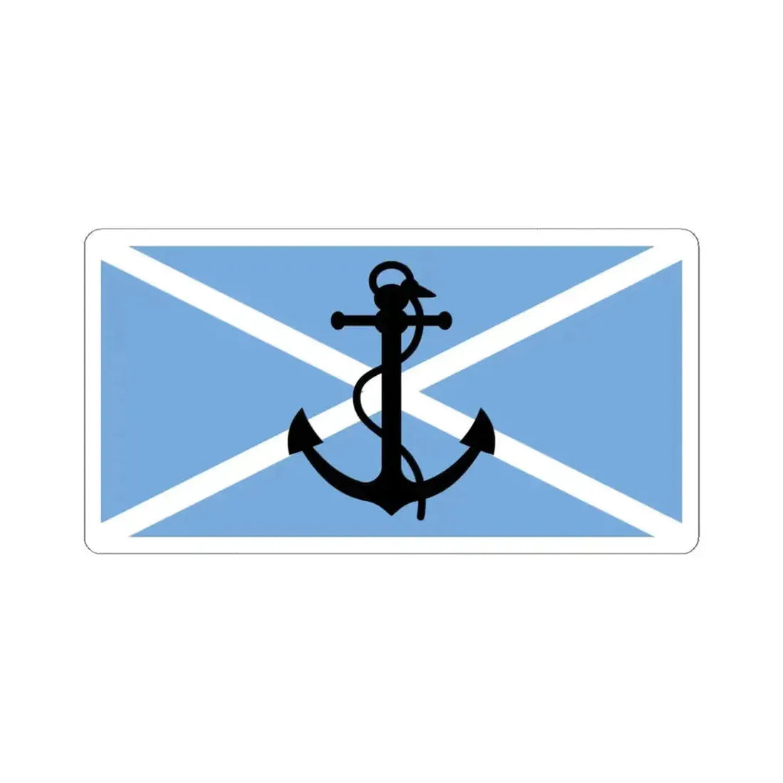 House flag of the Argentine Shipping Lines Company ELMA (Argentina) STICKER Vinyl Kiss-Cut Decal 4 Inch White - The Sticker Space