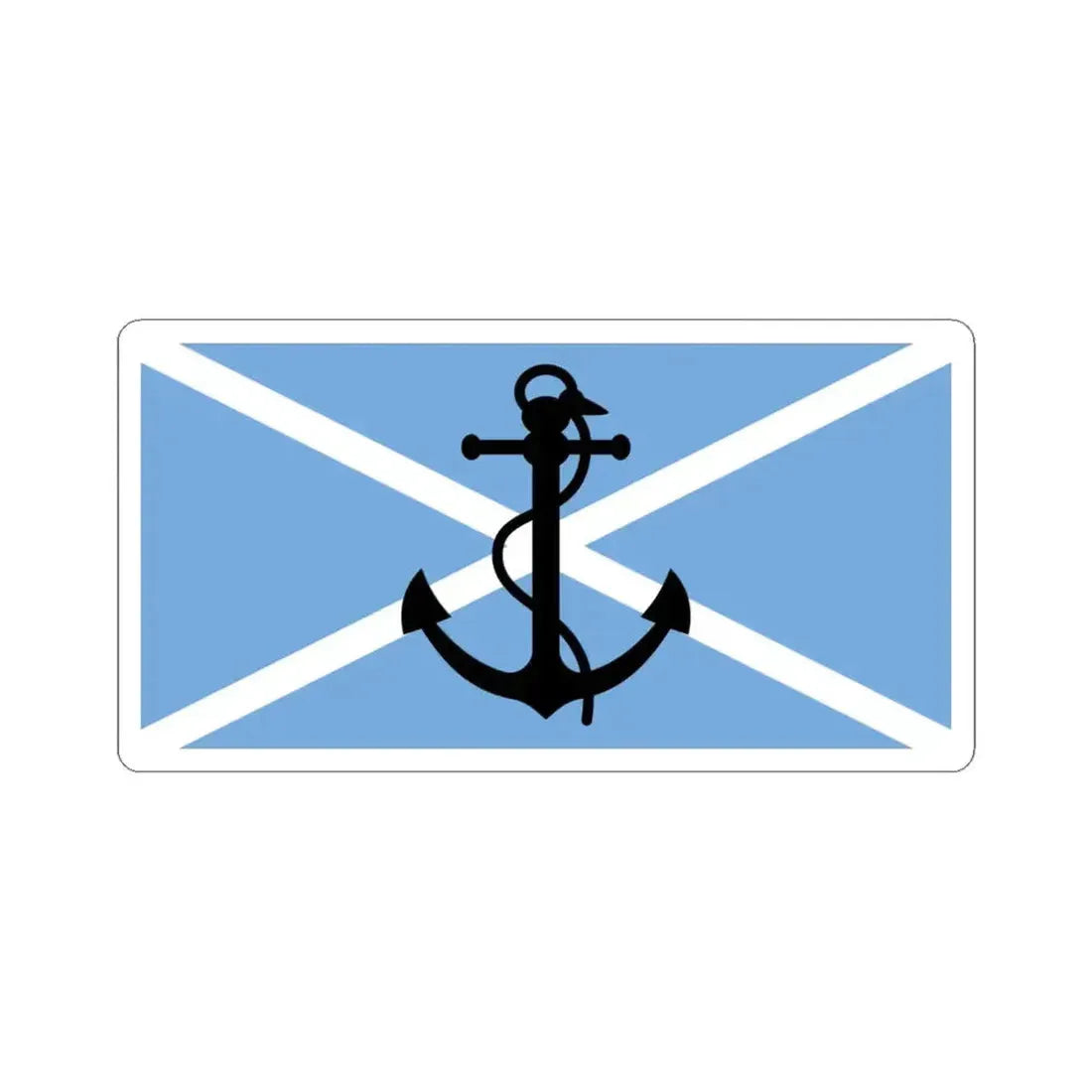 House flag of the Argentine Shipping Lines Company ELMA (Argentina) STICKER Vinyl Kiss-Cut Decal 6 Inch White - The Sticker Space