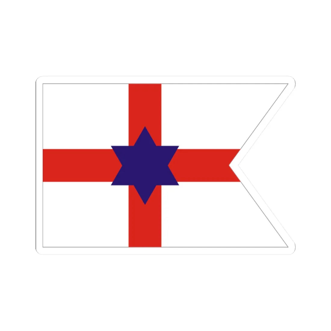 House flag of the Cork Steamship Company (Ireland) STICKER Vinyl Kiss-Cut Decal 2 Inch White - The Sticker Space