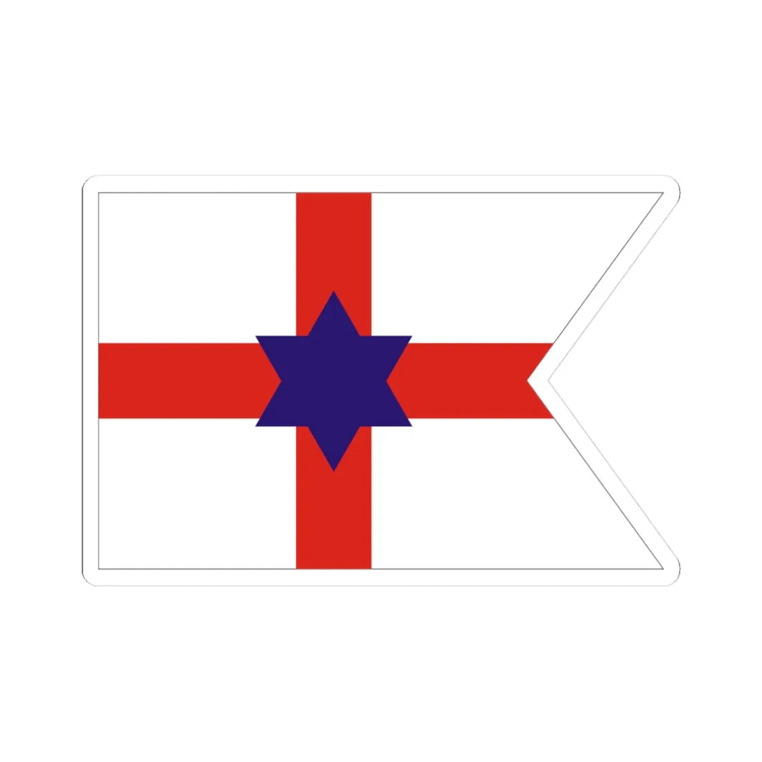 House flag of the Cork Steamship Company (Ireland) STICKER Vinyl Kiss-Cut Decal 3 Inch White - The Sticker Space