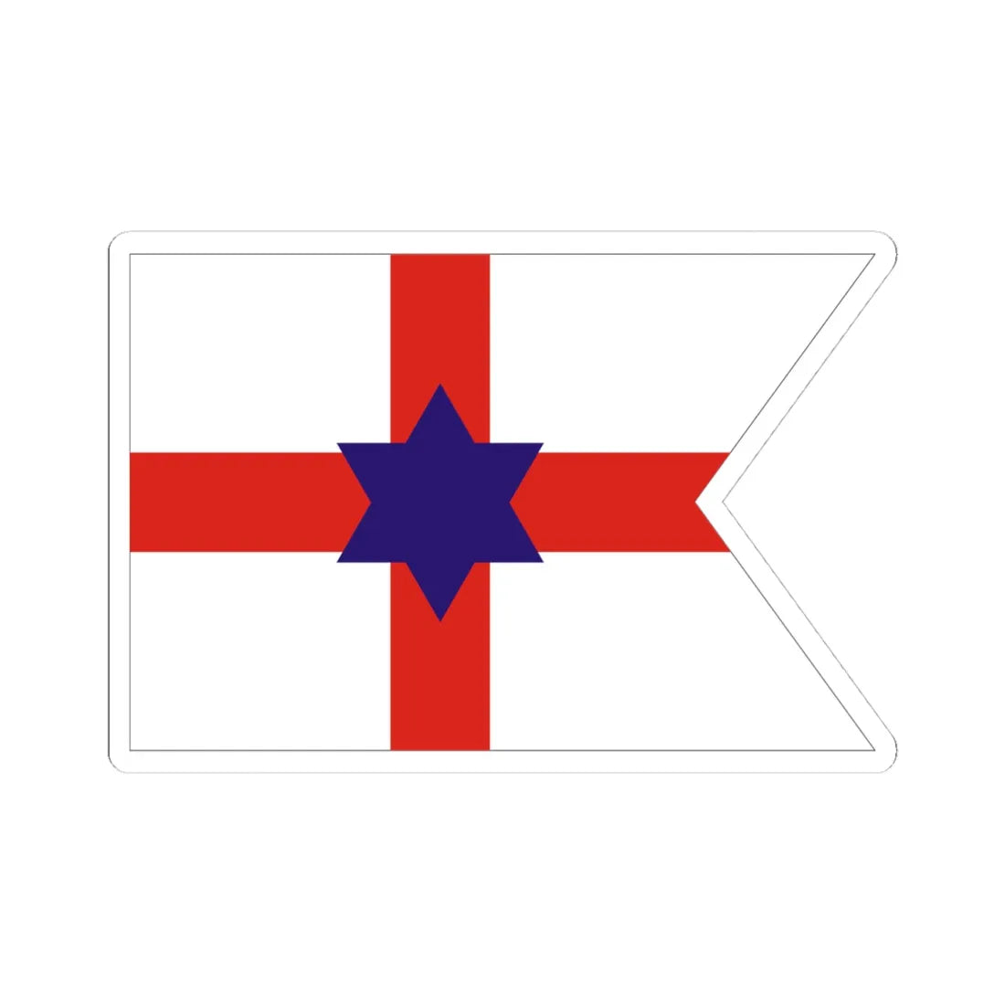 House flag of the Cork Steamship Company (Ireland) STICKER Vinyl Kiss-Cut Decal 4 Inch White - The Sticker Space