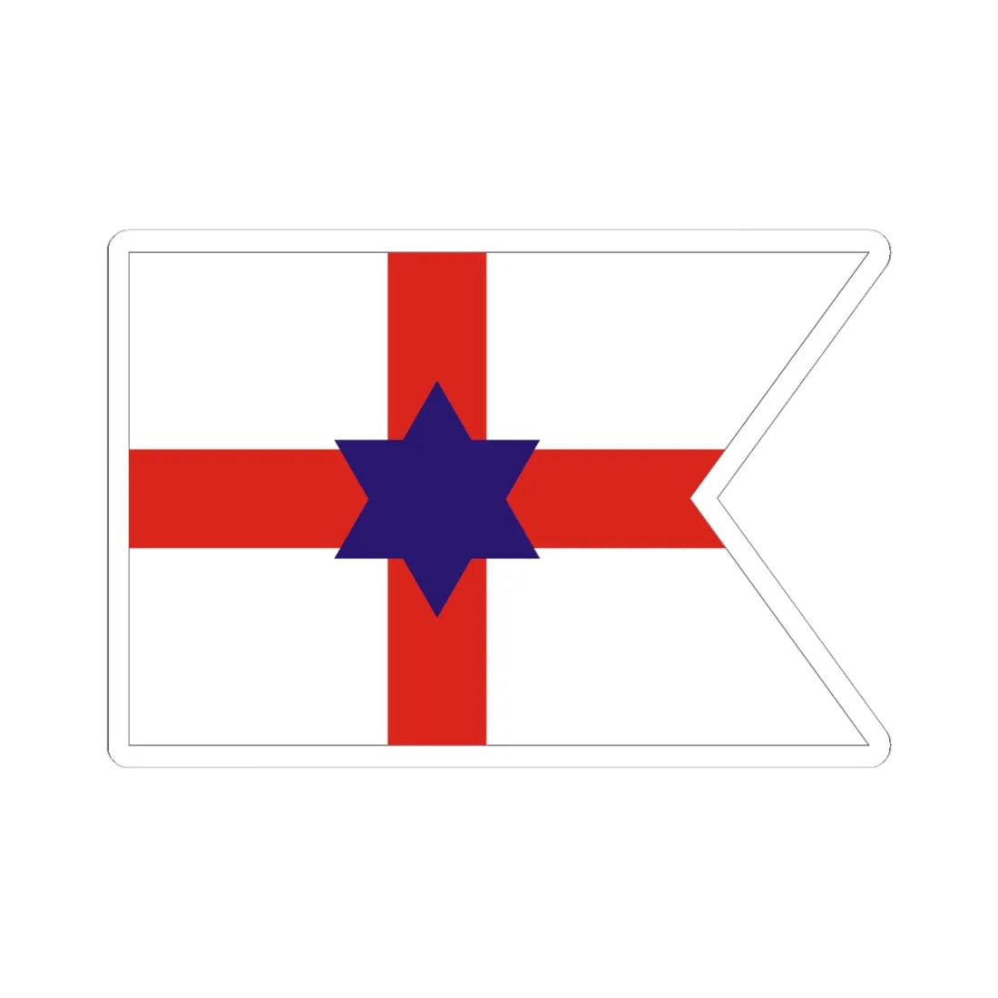 House flag of the Cork Steamship Company (Ireland) STICKER Vinyl Kiss-Cut Decal 6 Inch White - The Sticker Space