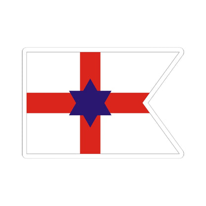 House flag of the Cork Steamship Company (Ireland) STICKER Vinyl Kiss-Cut Decal 6 Inch White - The Sticker Space